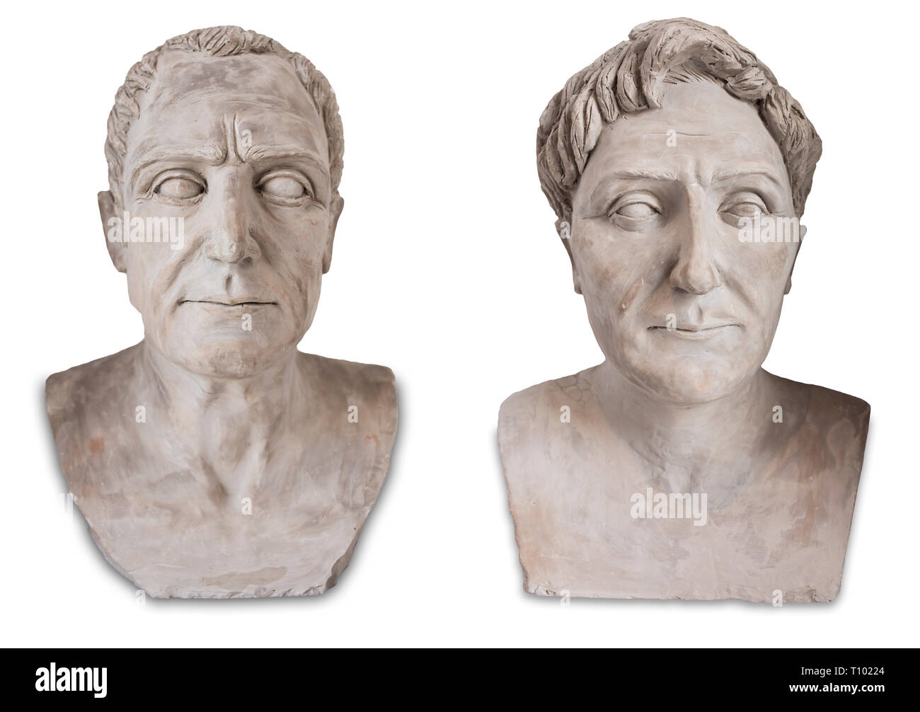 Montilla, Spain - March 2nd, 2019: Julius Caesar versus Pompey at Montilla Historical Museum, Cordoba, Spain. Leaders confronted at Battle of Munda Stock Photo