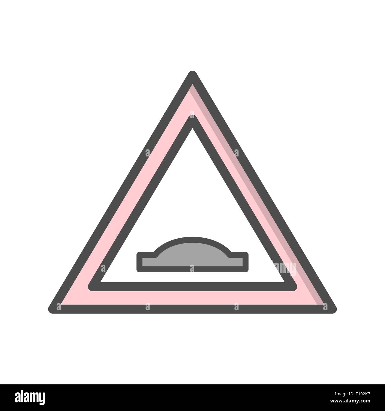 Illustration Hump bridge Road Sign Icon Stock Photo - Alamy