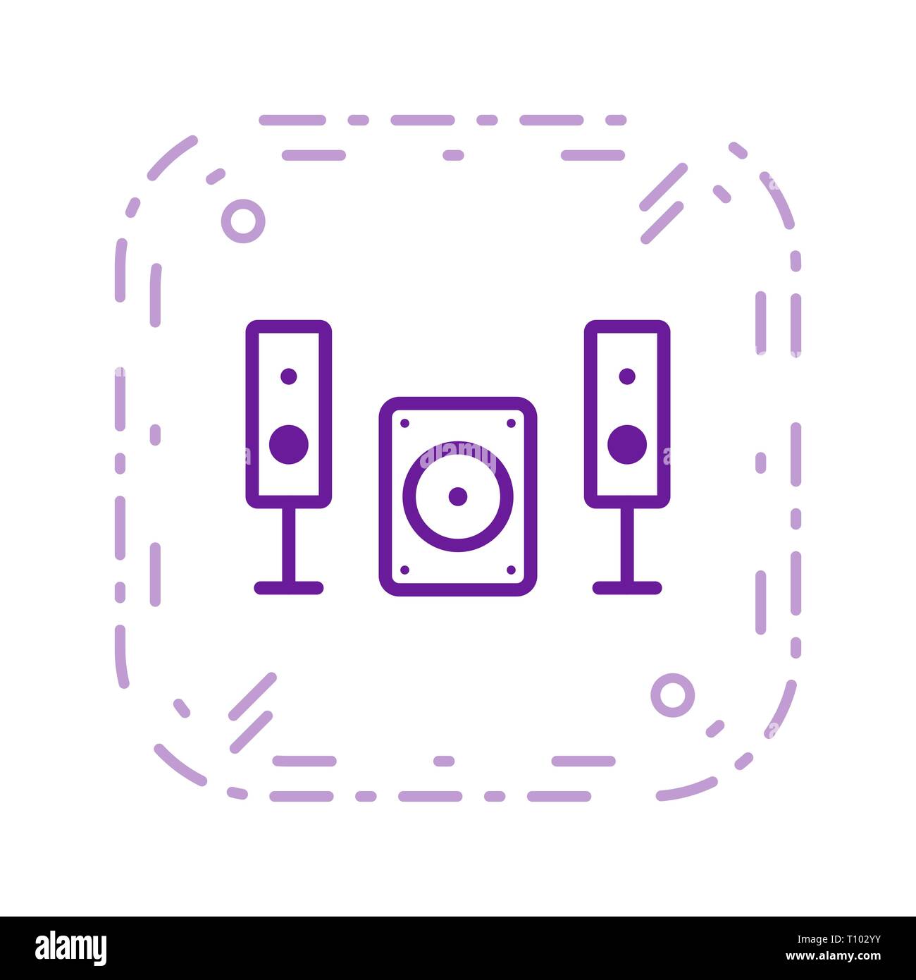 Illustration Music System Icon Stock Photo Alamy
