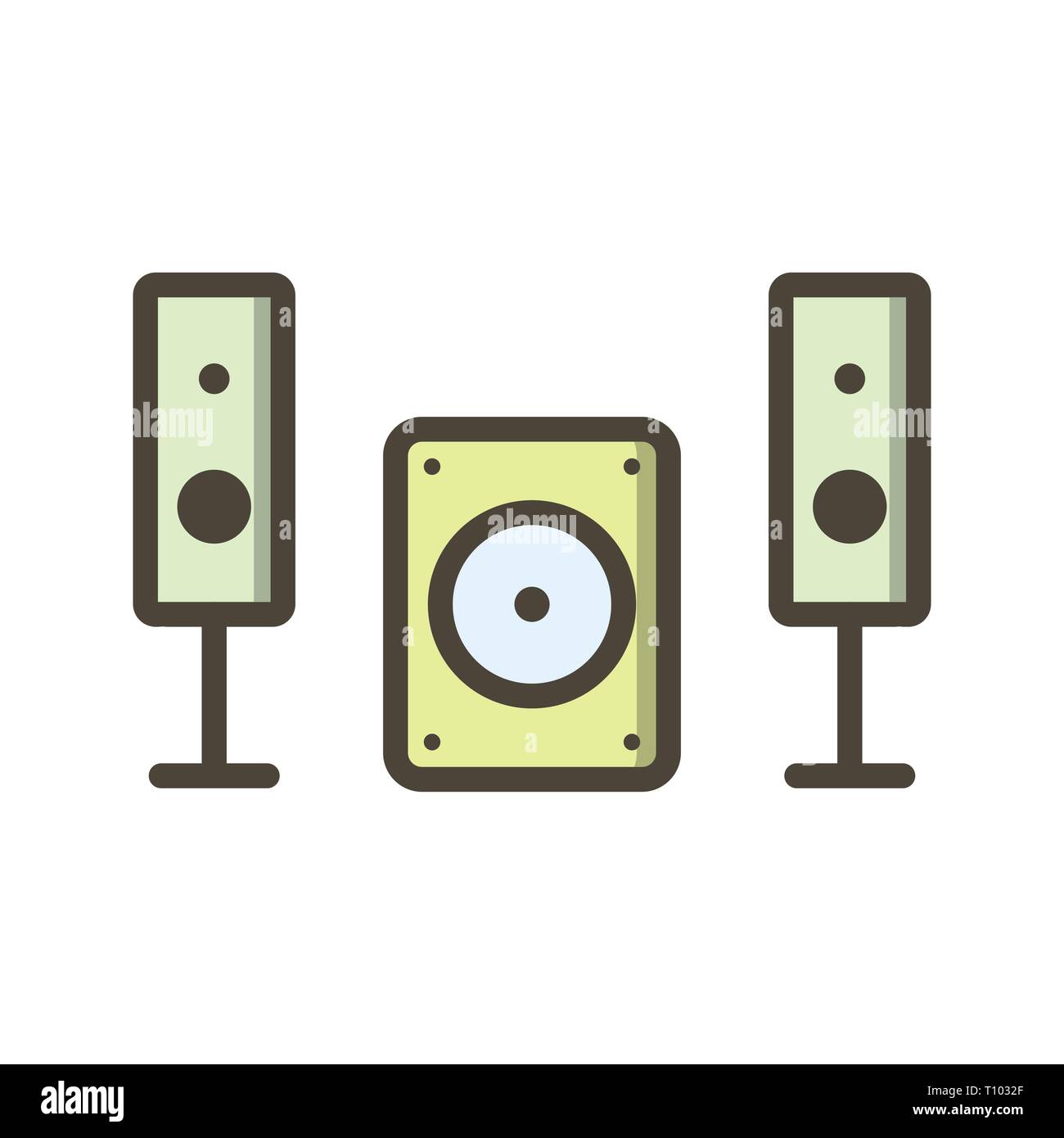 Illustration Music System Icon Stock Photo Alamy