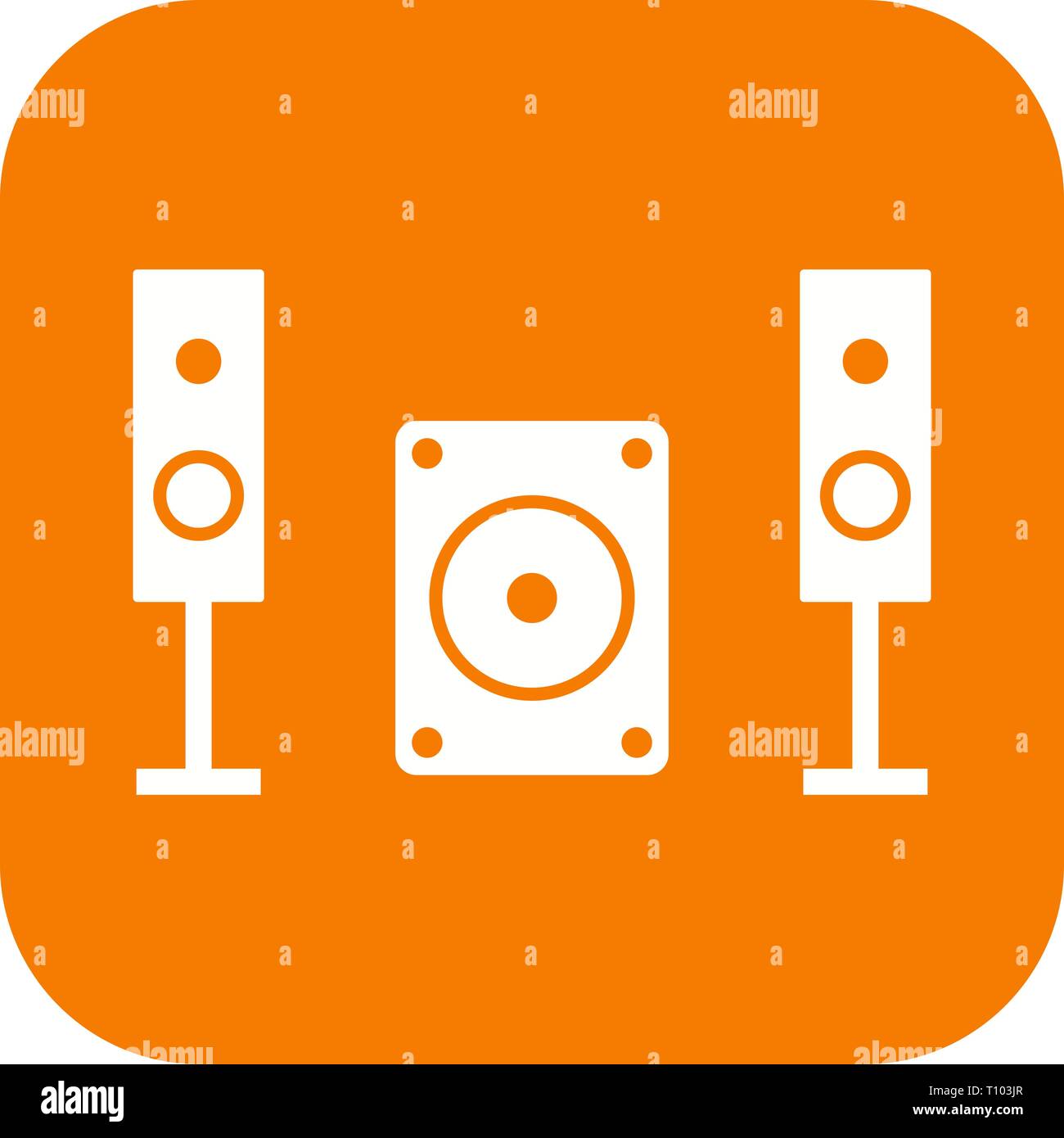 Illustration Music System Icon Stock Photo Alamy