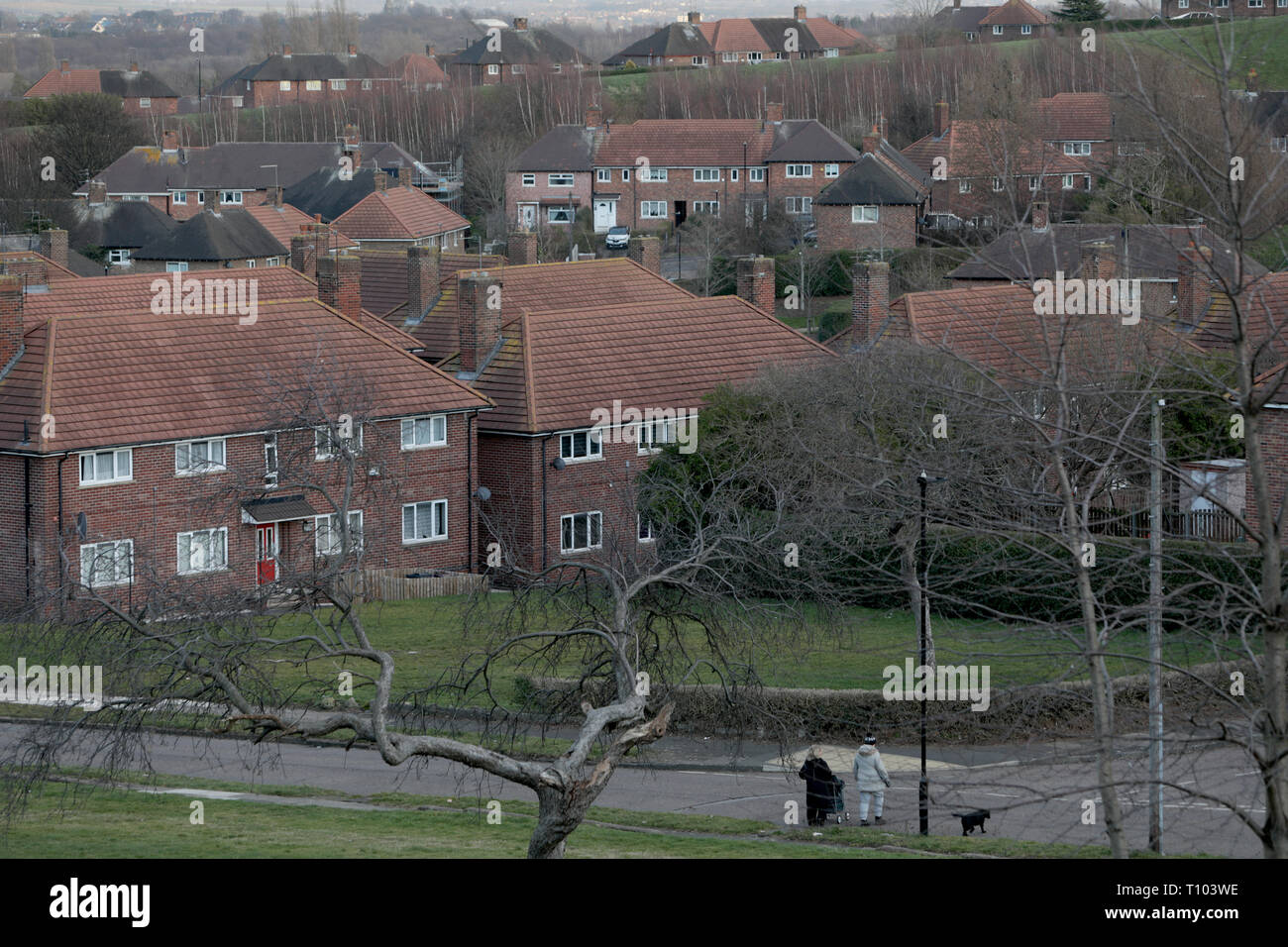 Social Housing Sheffield, UK. The Manor Park Estate Stock Photo Alamy