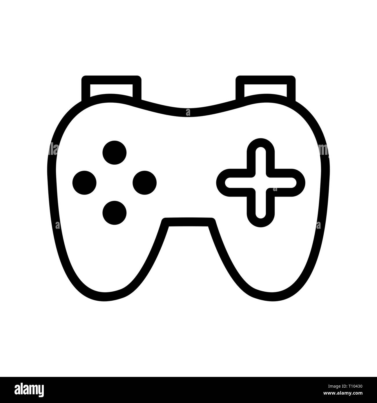 Video game controller outline Black and White Stock Photos & Images - Alamy