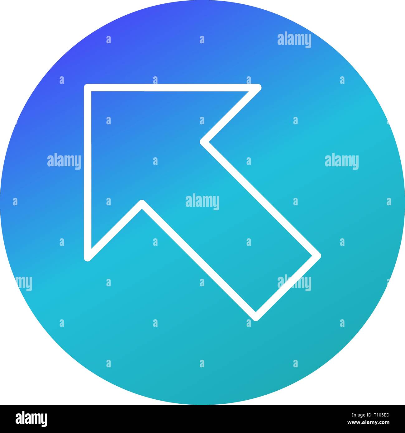 Illustration Left Up Icon Stock Photo - Alamy