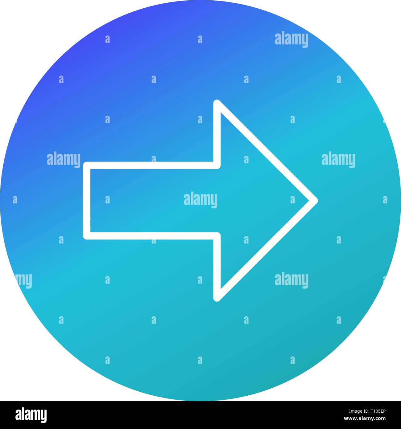 Illustration Right Icon Stock Photo - Alamy