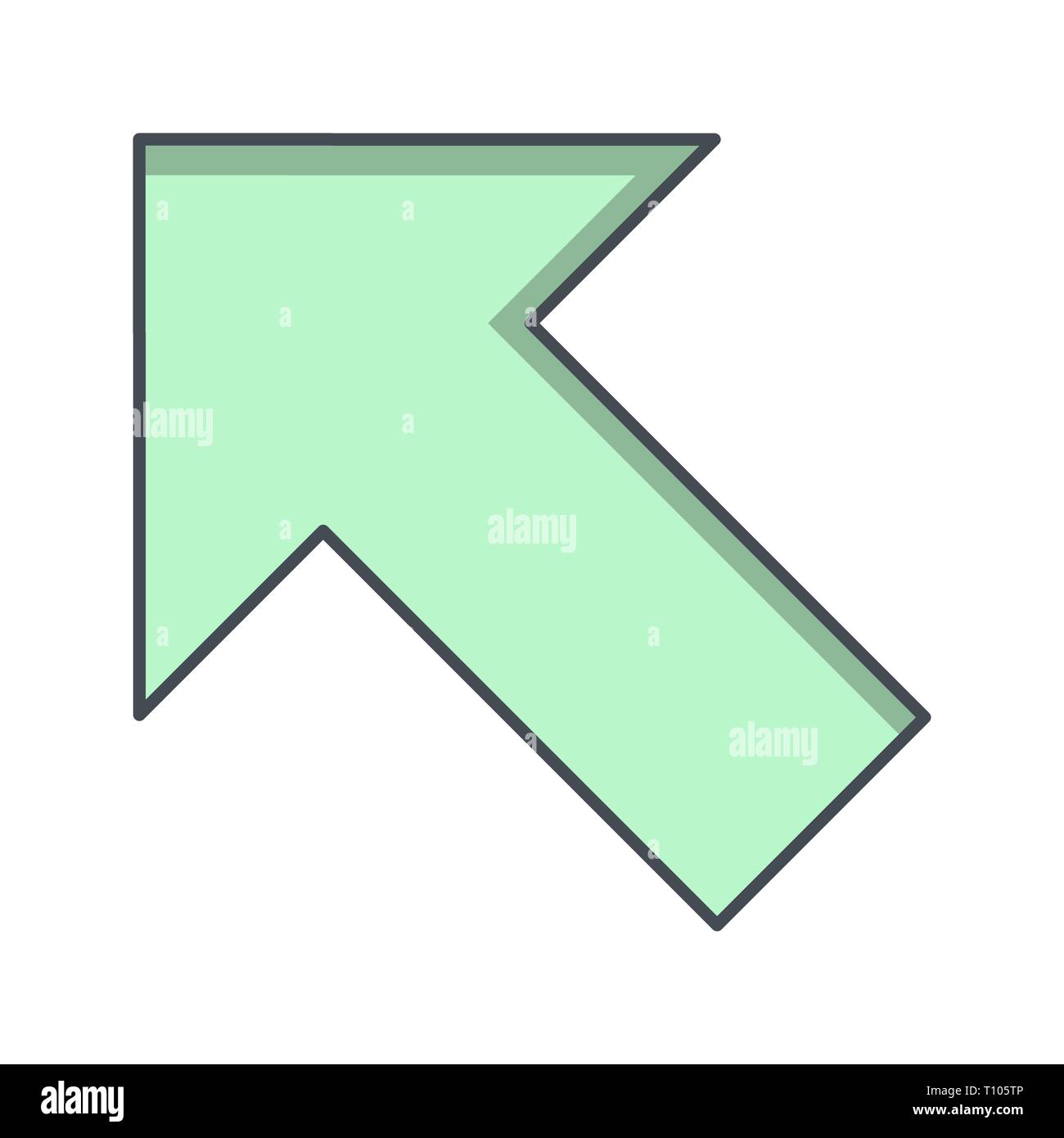 Illustration Left Up Icon Stock Photo - Alamy