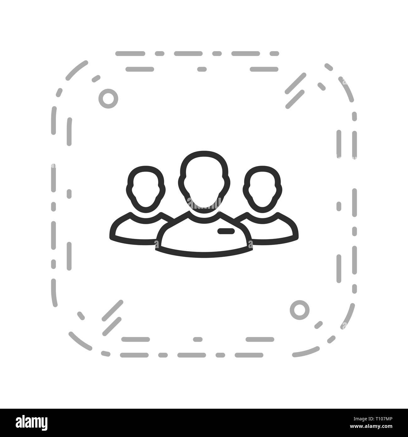 Illustration Leader of Group Icon Stock Photo - Alamy
