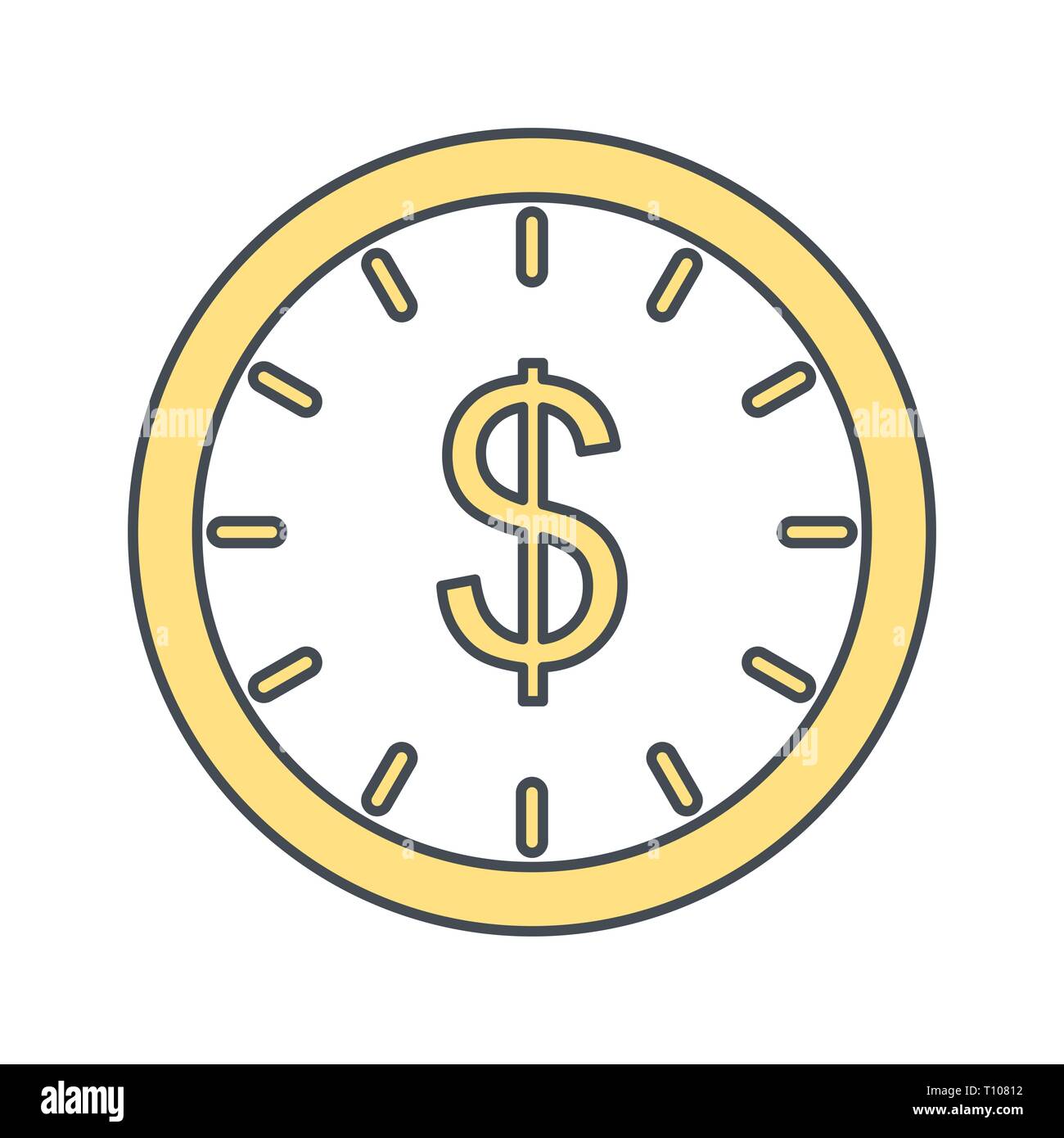 Illustration Time Is Money Icon Stock Photo Alamy