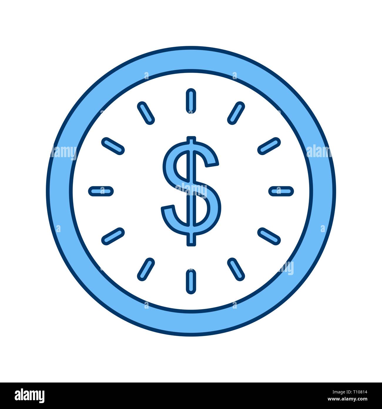 Illustration Time Is Money Icon Stock Photo Alamy