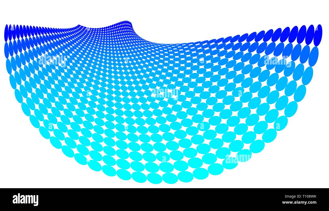 Blue abstract dots background with 3d effect Stock Vector Image & Art