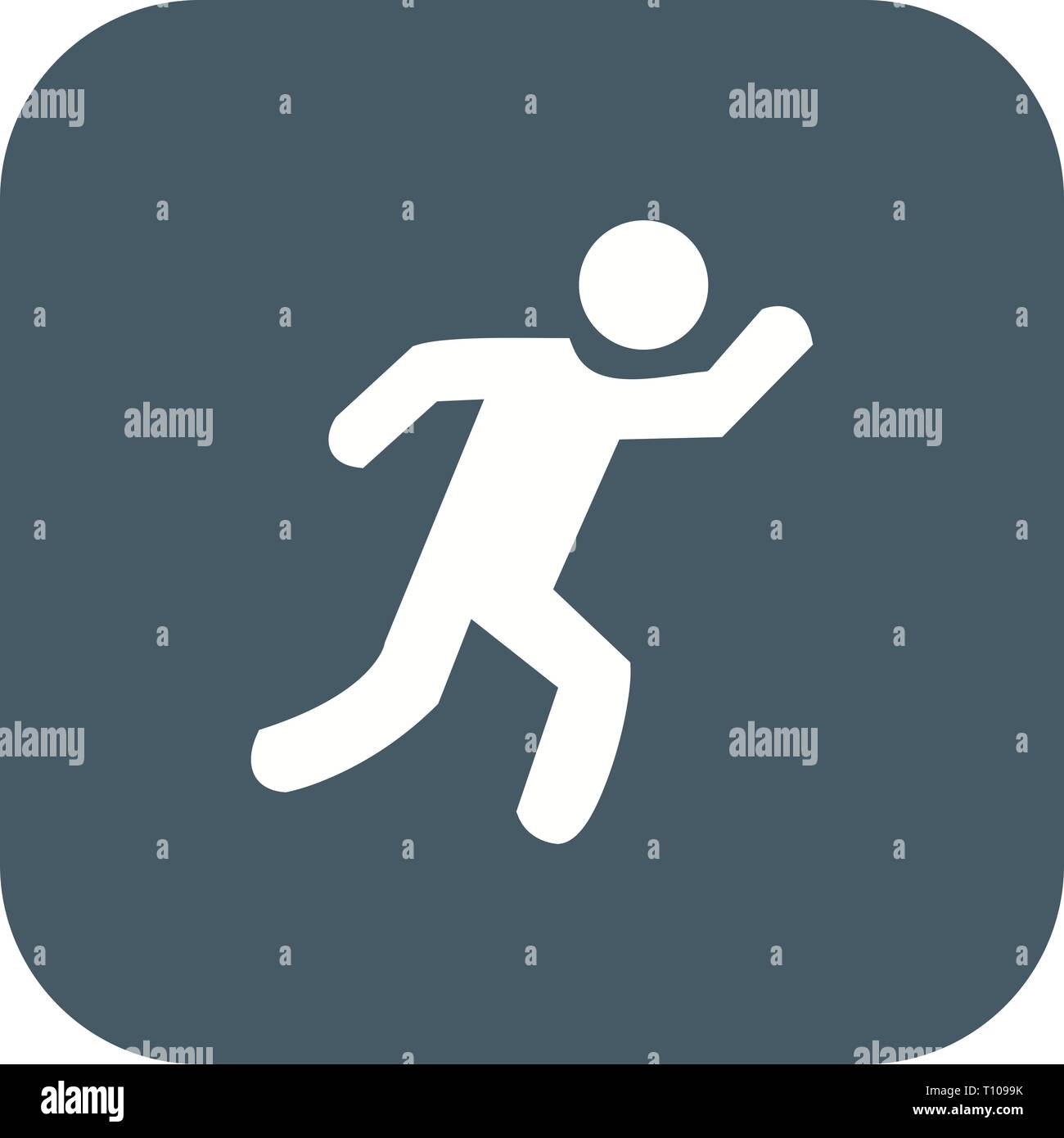 Illustration Runner Icon Stock Photo - Alamy