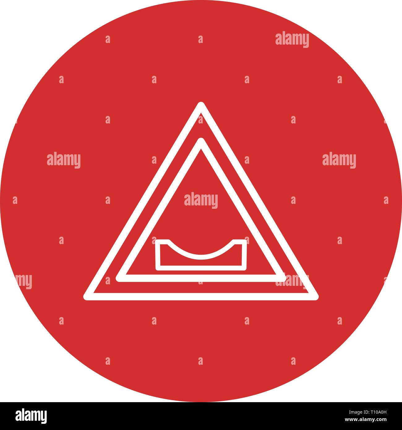 Illustration Road dips Icon Stock Photo - Alamy