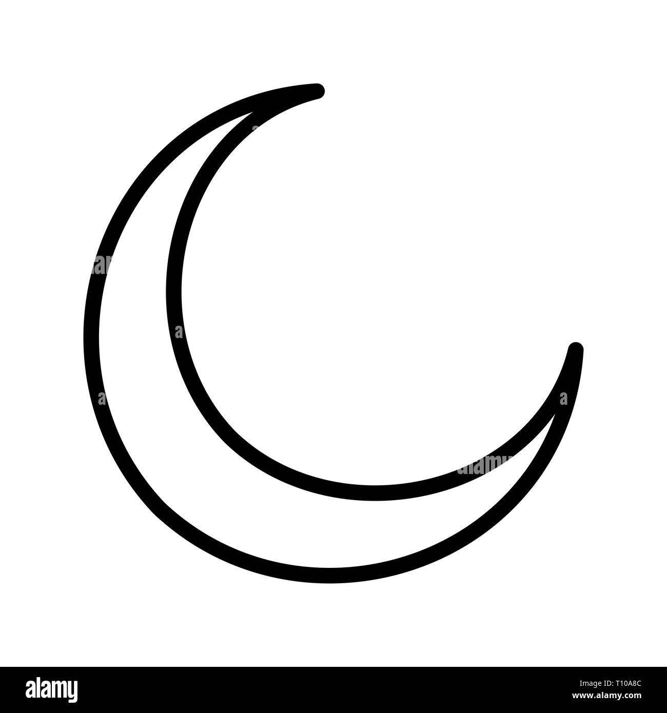 Illustration New Moon Icon Stock Photo Alamy