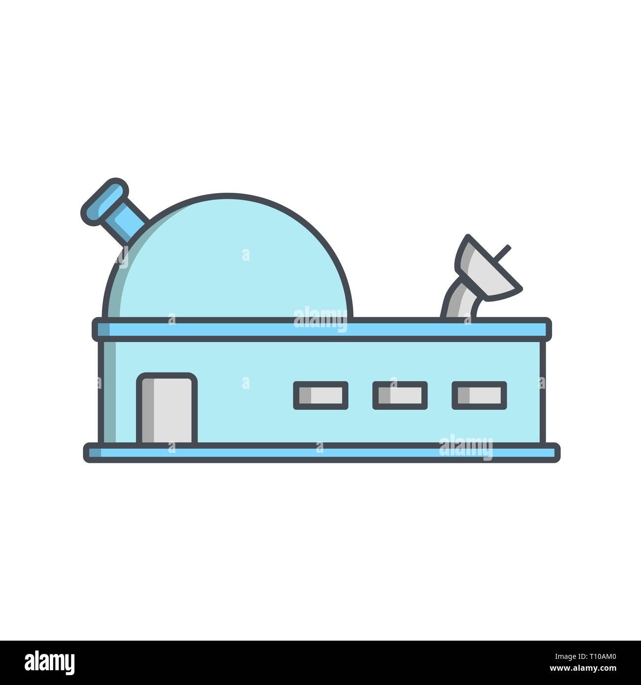 Illustration Observatory Icon Stock Photo - Alamy