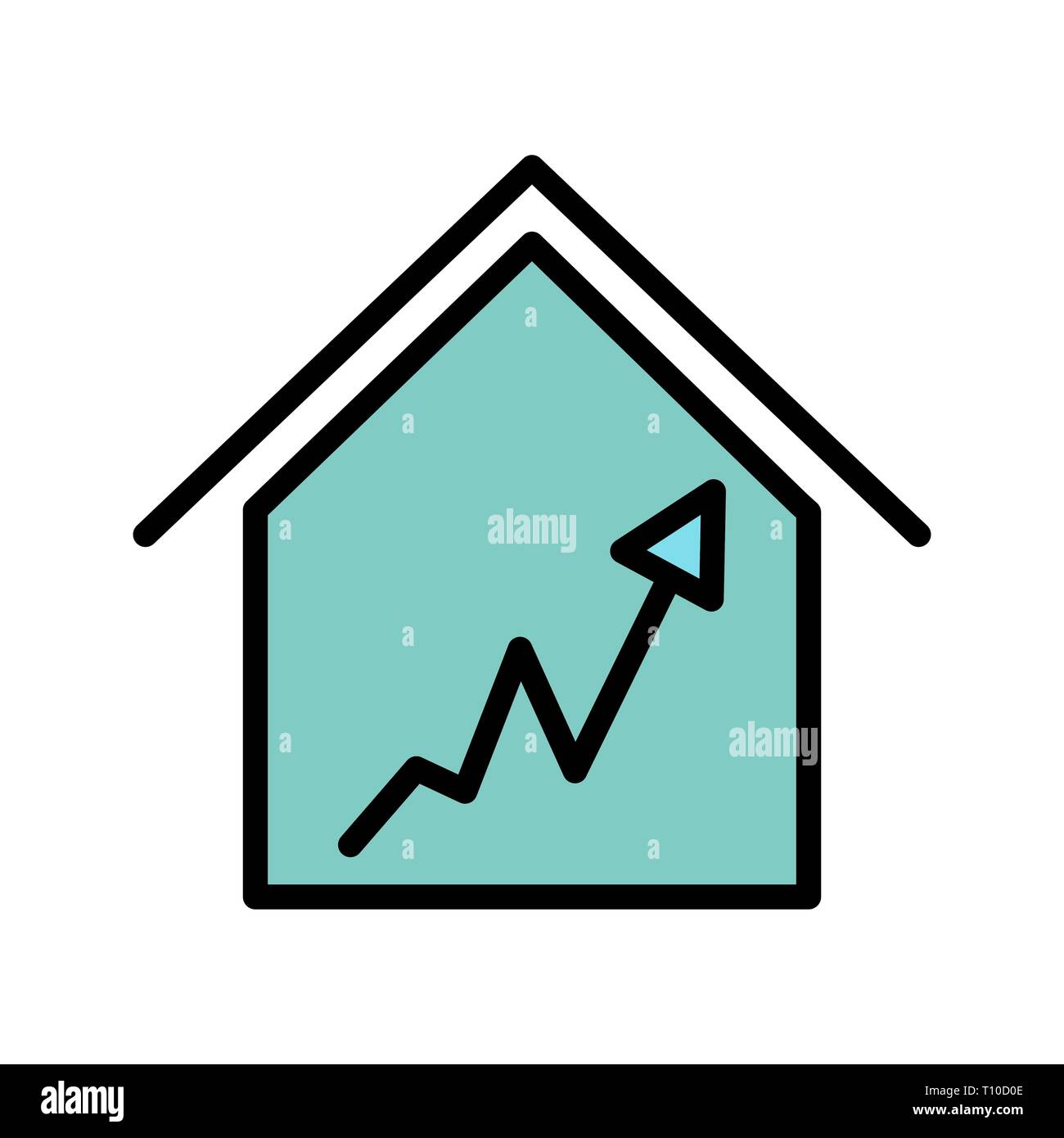 Illustration Graph House Icon Stock Photo - Alamy