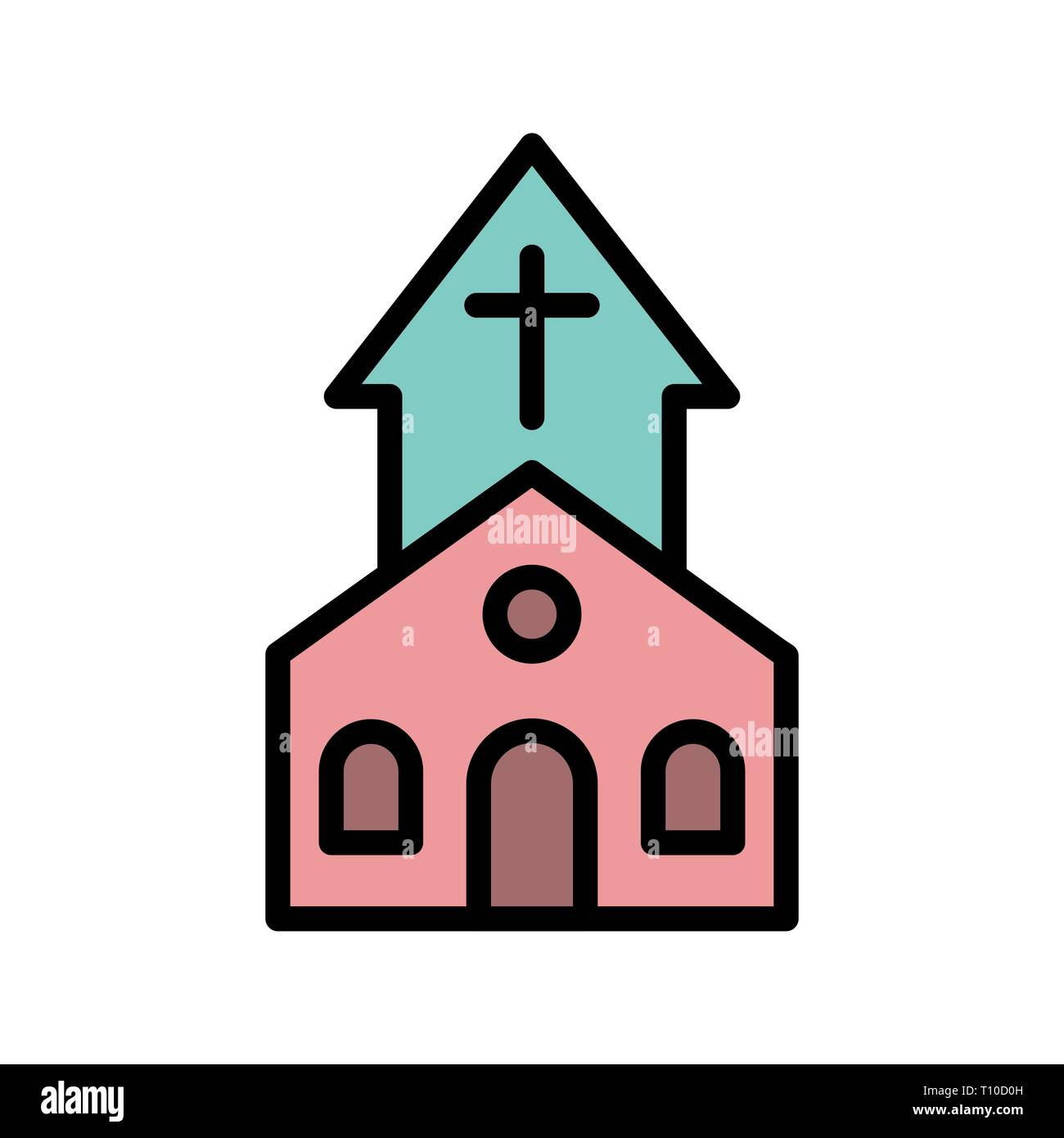 Illustration Church Icon Stock Photo - Alamy
