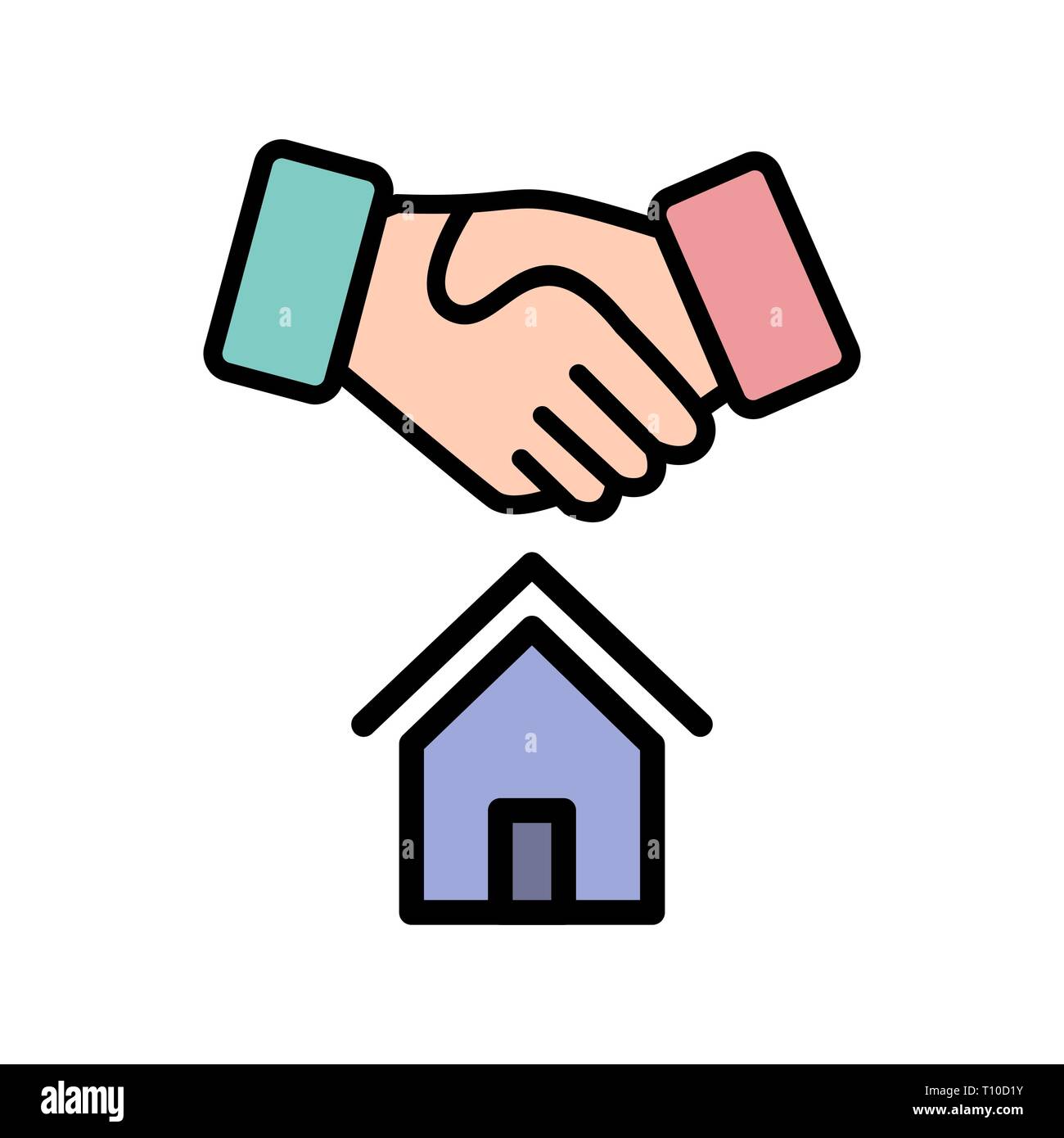 Illustration House Deal Icon Stock Photo - Alamy