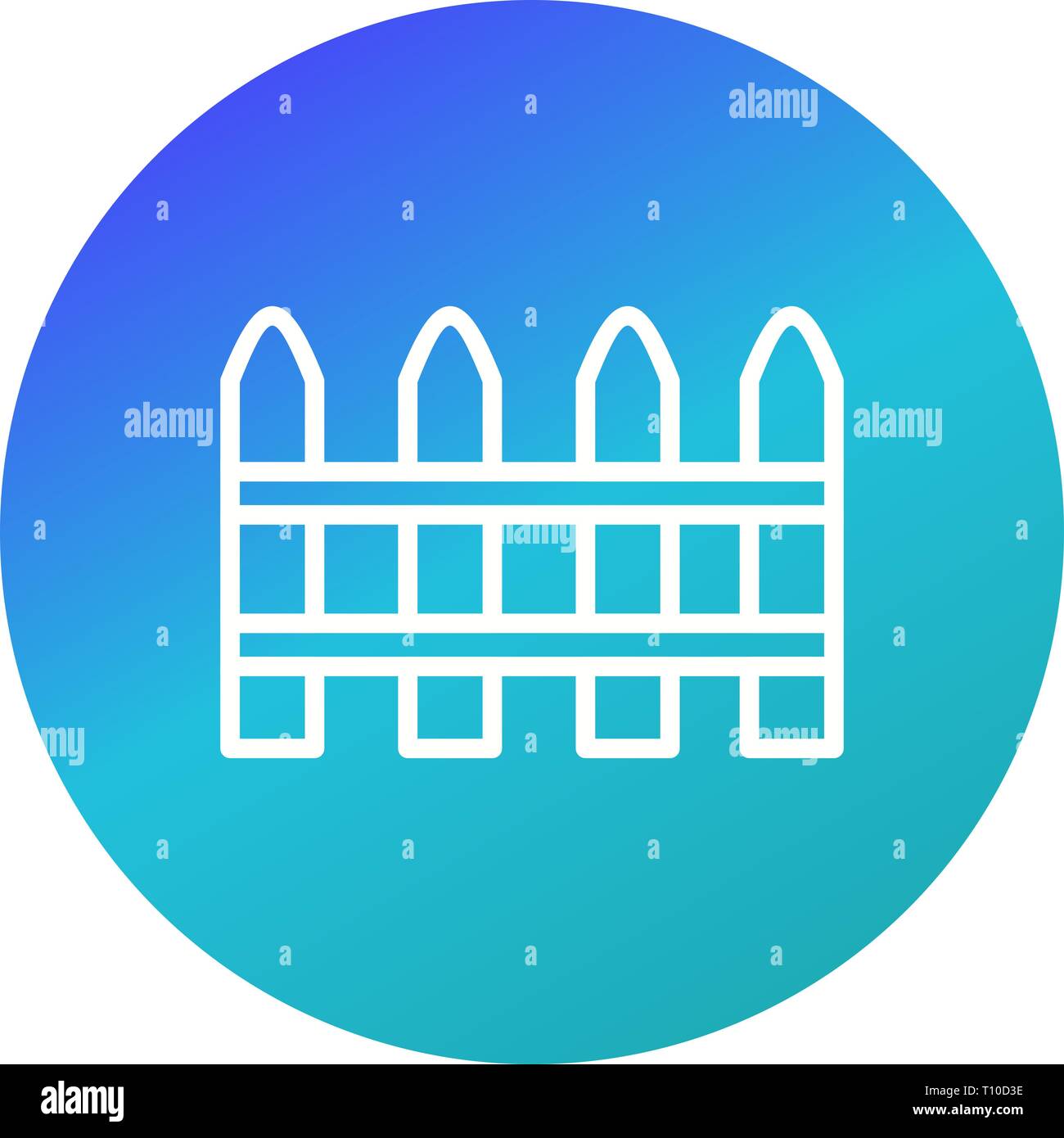 Illustration Fence Icon Stock Photo - Alamy