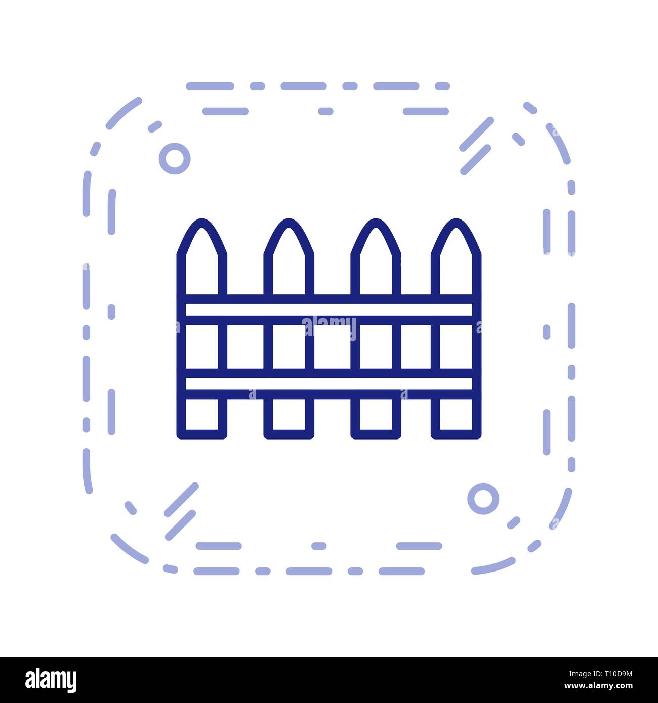 Illustration Fence Icon Stock Photo - Alamy