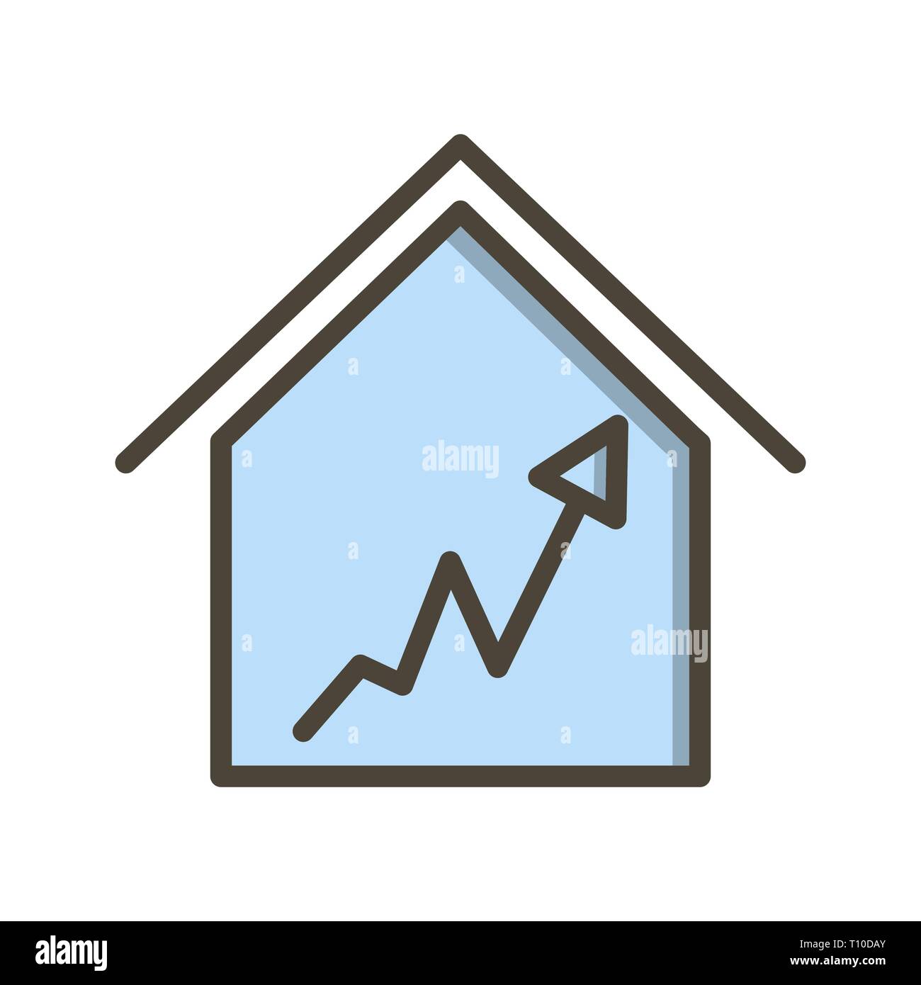 Illustration Graph House Icon Stock Photo - Alamy
