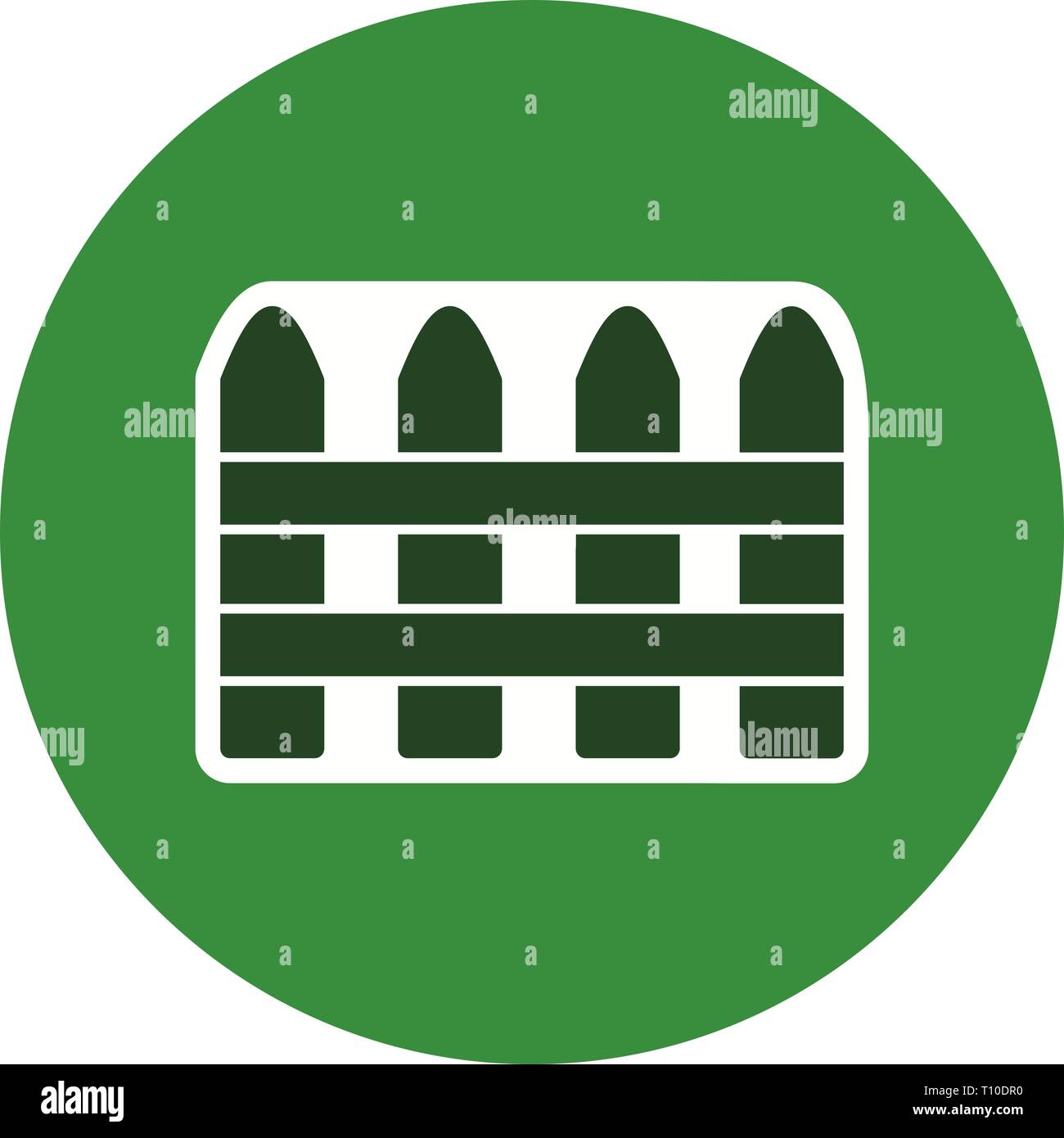 Illustration Fence Icon Stock Photo - Alamy