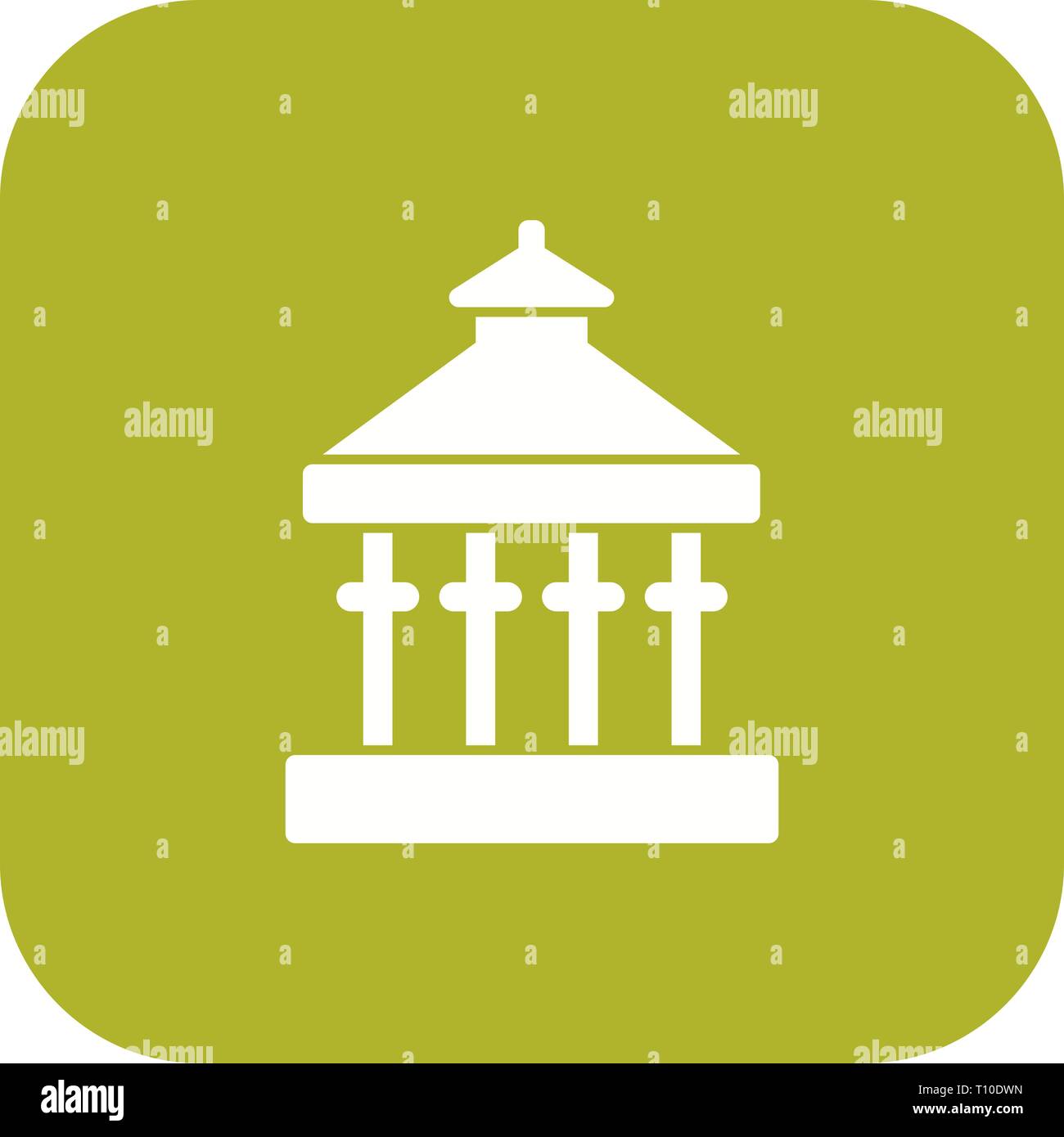 Illustration Veranda Icon Stock Photo - Alamy