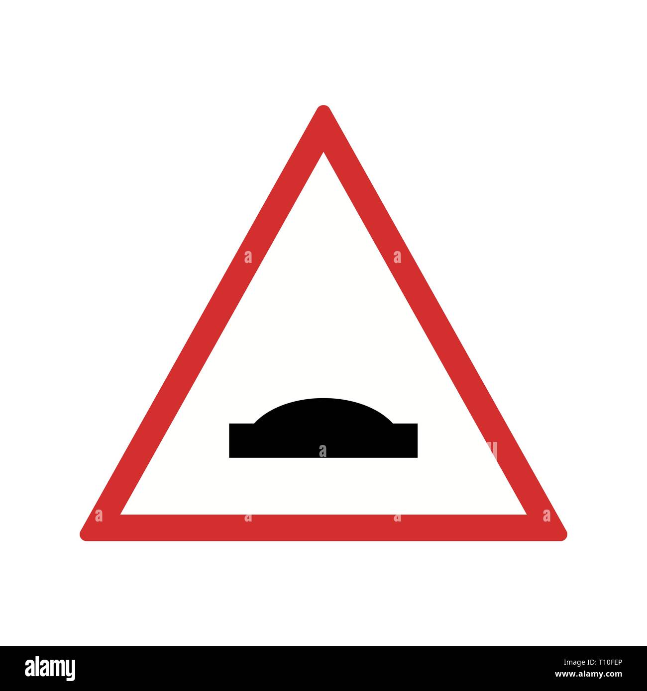 Illustration Hump bridge Road Sign Icon Stock Photo - Alamy
