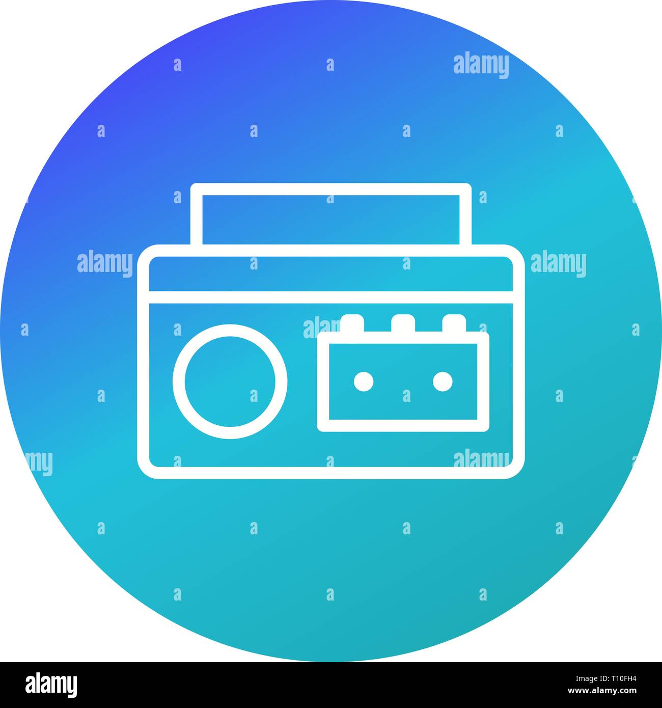 Illustration Cassette Player Icon Stock Photo - Alamy