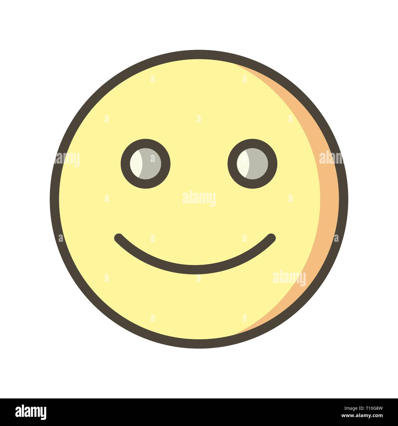 Illustration Happy Emoticon Icon Stock Photo - Alamy