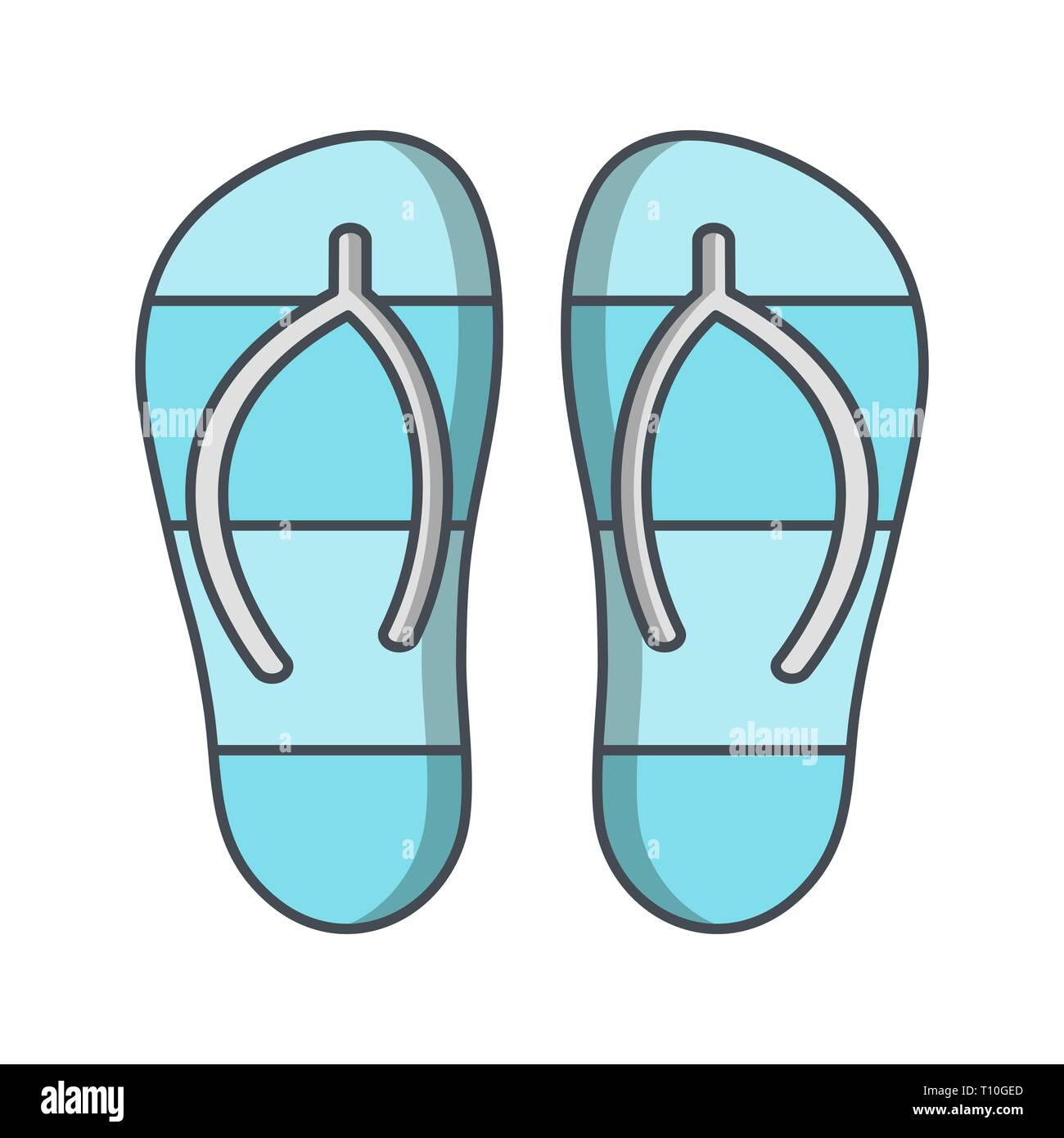 Illustration Slippers Icon Stock Photo - Alamy