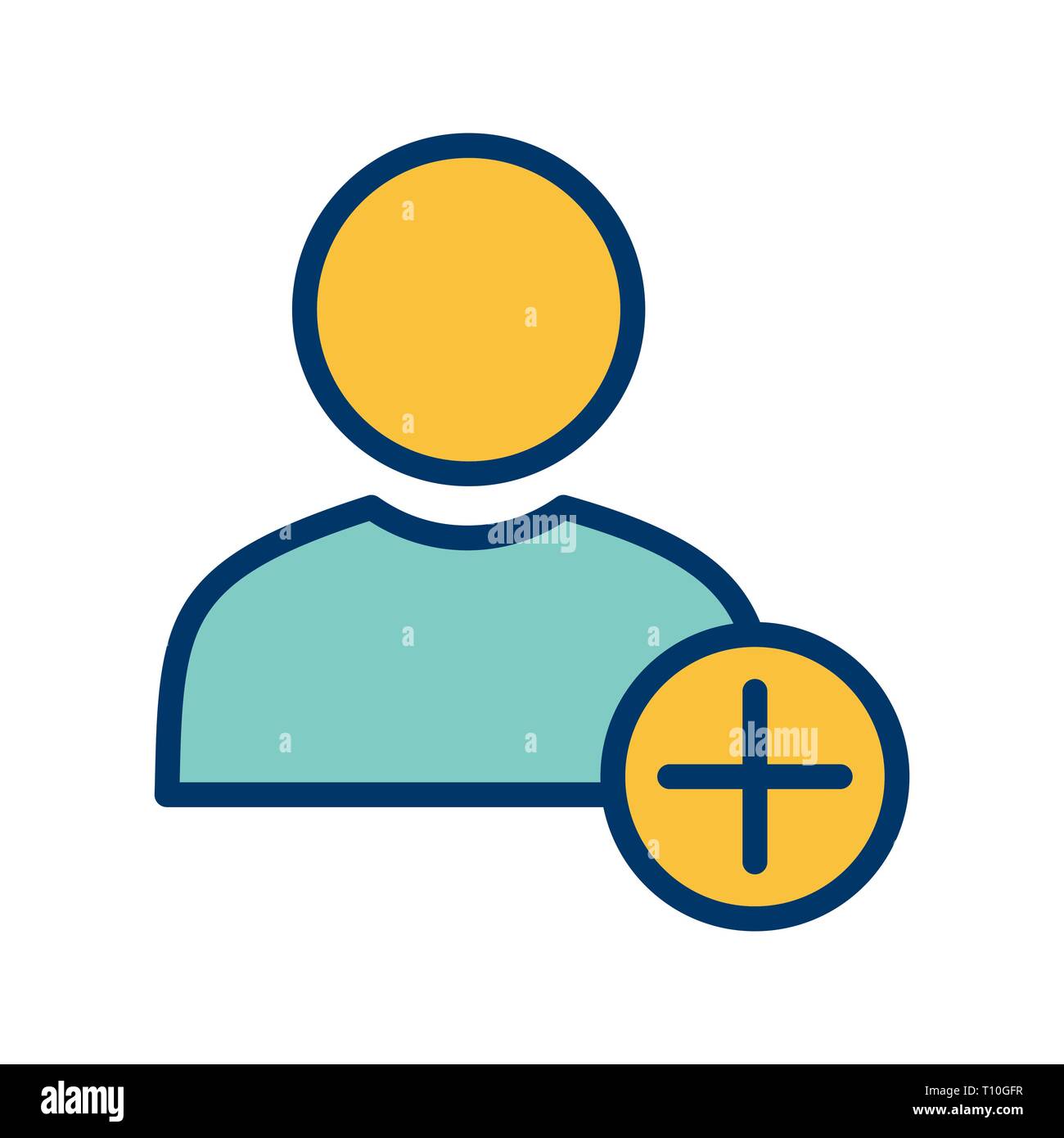 Illustration Add User Icon Stock Photo - Alamy