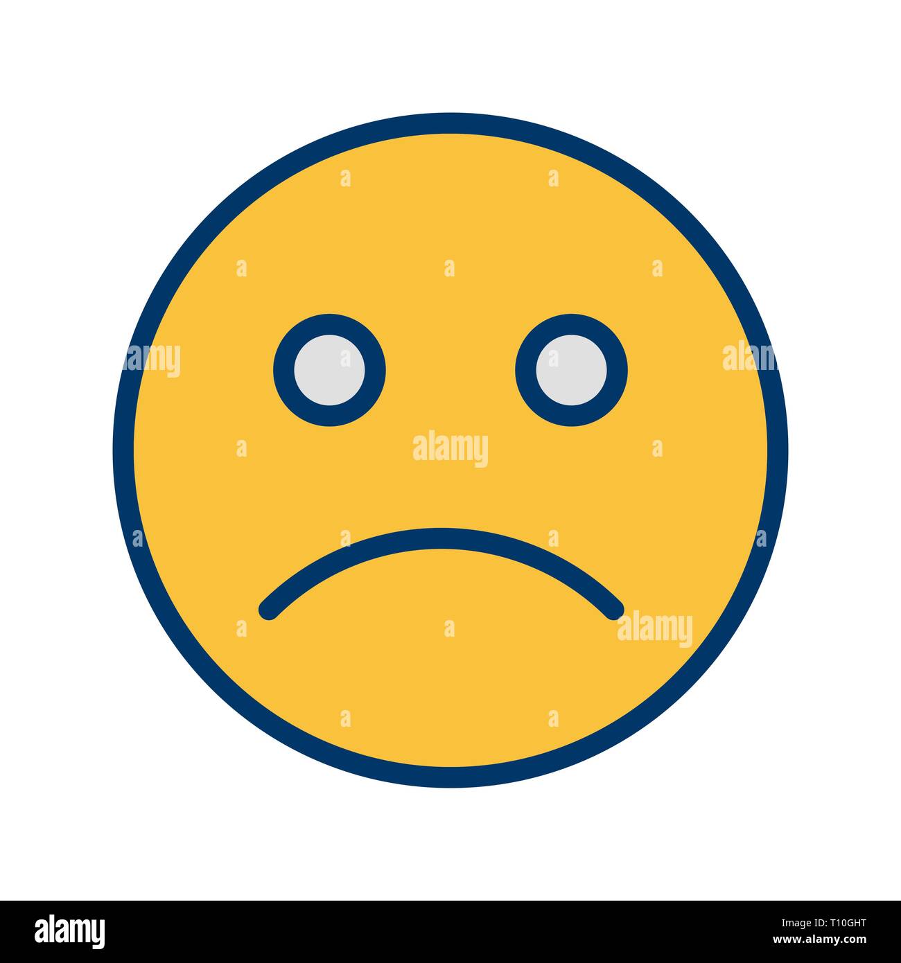 Illustration Sad Emoticon Icon Stock Photo - Alamy