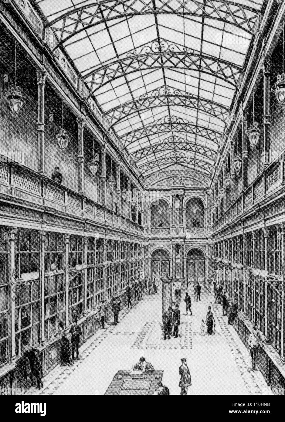 Geography Travel Historic Mail Post Offices Imperial Post Office In Berlin Interior View Money Hall Wood Engraving Based On Drawing By Albert Krueger Circa 1895 Hall Halls Architecture Money Finances Postal