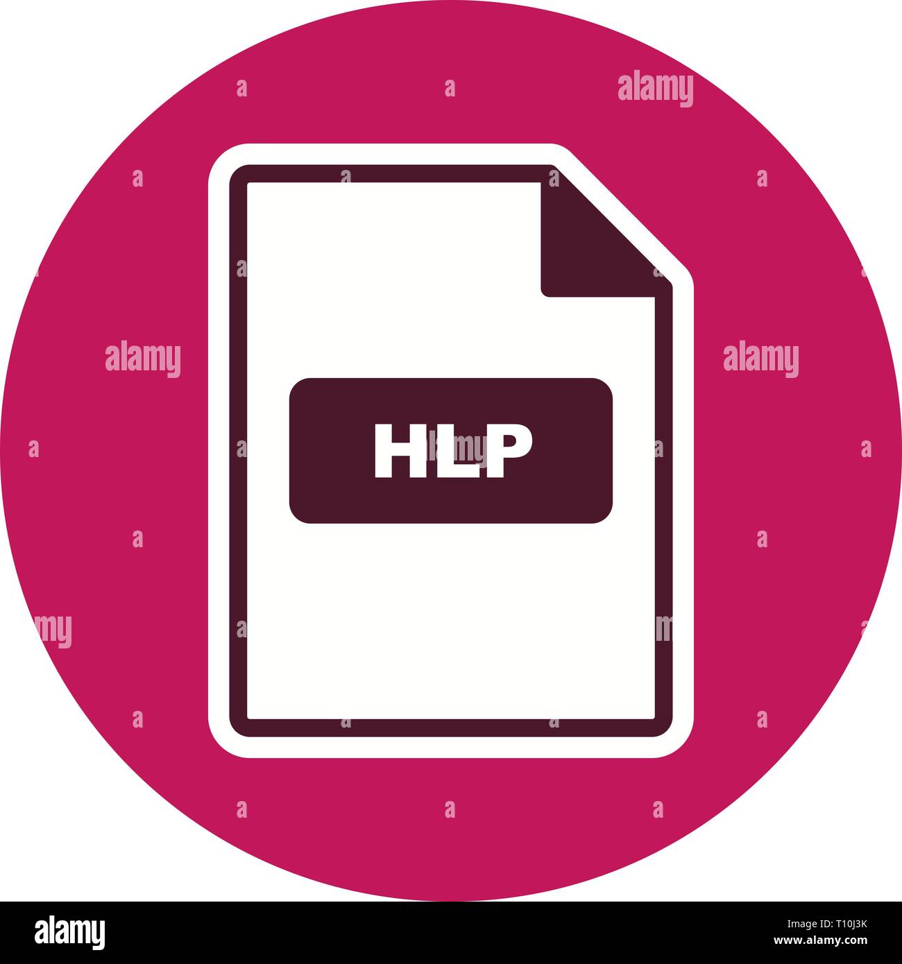 Illustration HLP Icon Stock Photo - Alamy