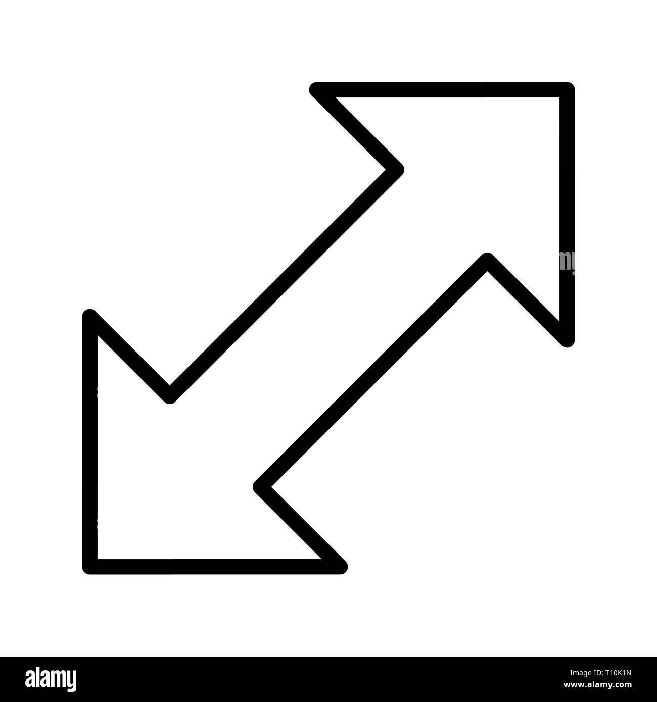 Illustration Double Arrow Icon Stock Photo Alamy