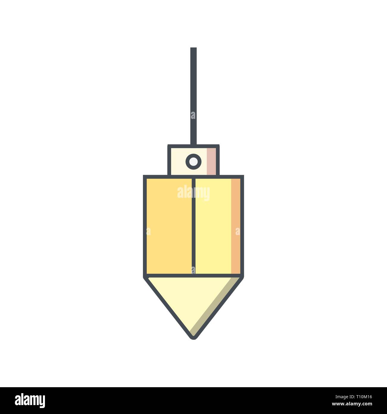 Illustration Plumb Bob Icon Stock Photo Alamy