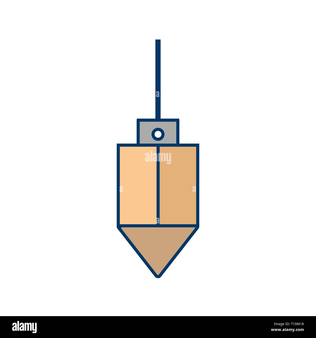 Illustration Plumb Bob Icon Stock Photo Alamy