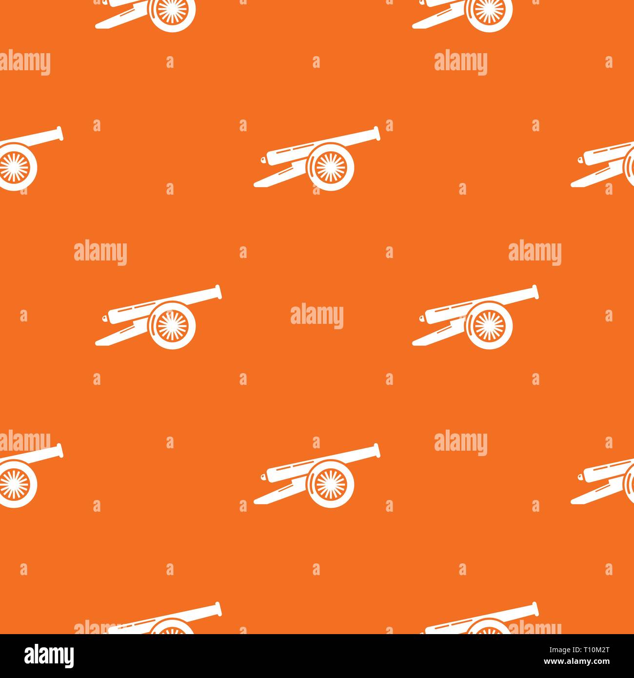 Enemy cannon pattern vector orange Stock Vector