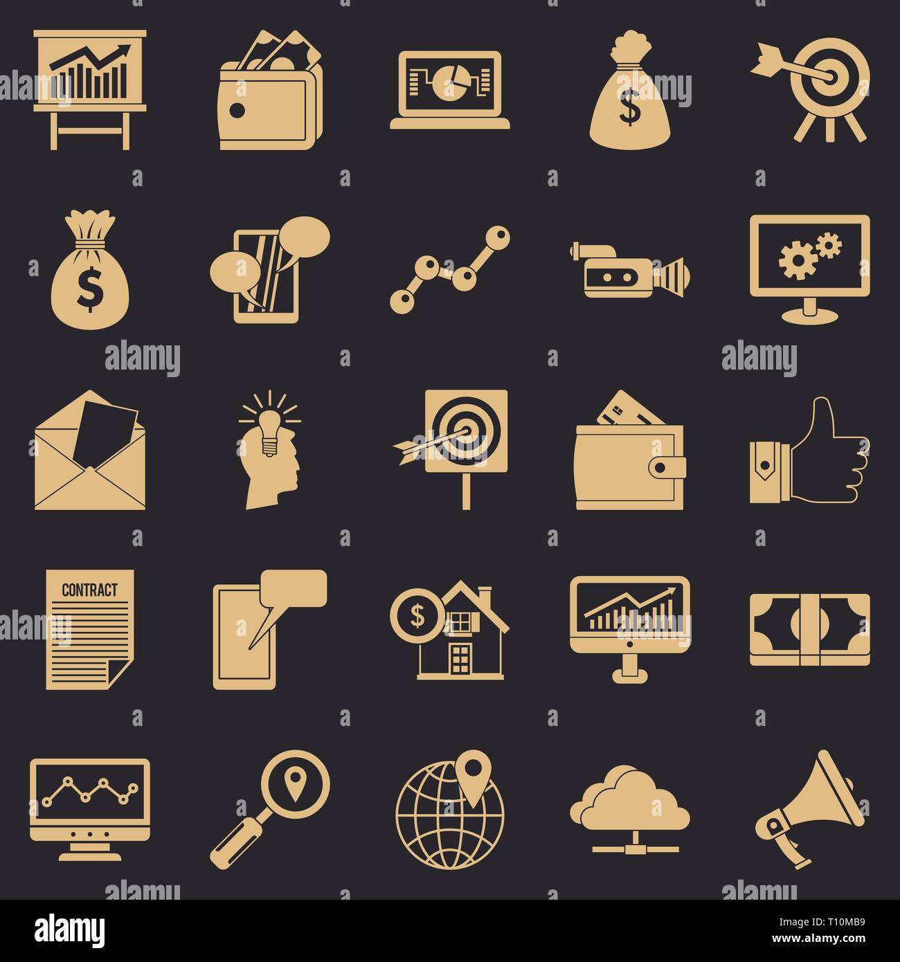 Digital icons set, simple style Stock Vector Image & Art - Alamy