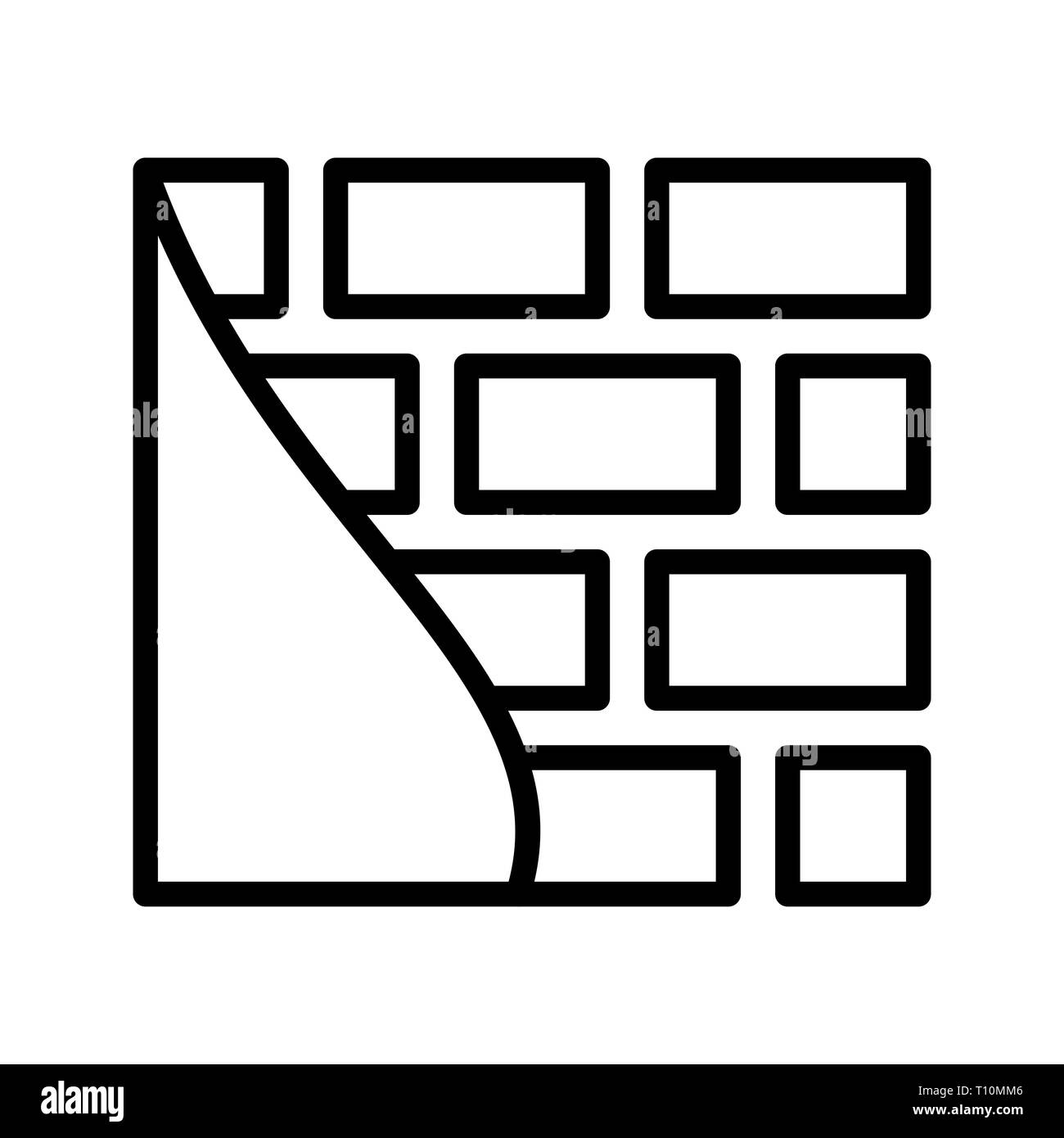 Illustration Brick wall Icon Stock Photo - Alamy