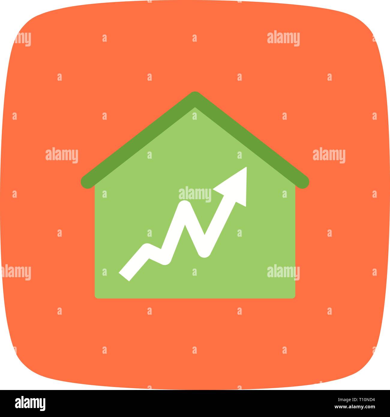 Illustration Graph House Icon Stock Photo - Alamy