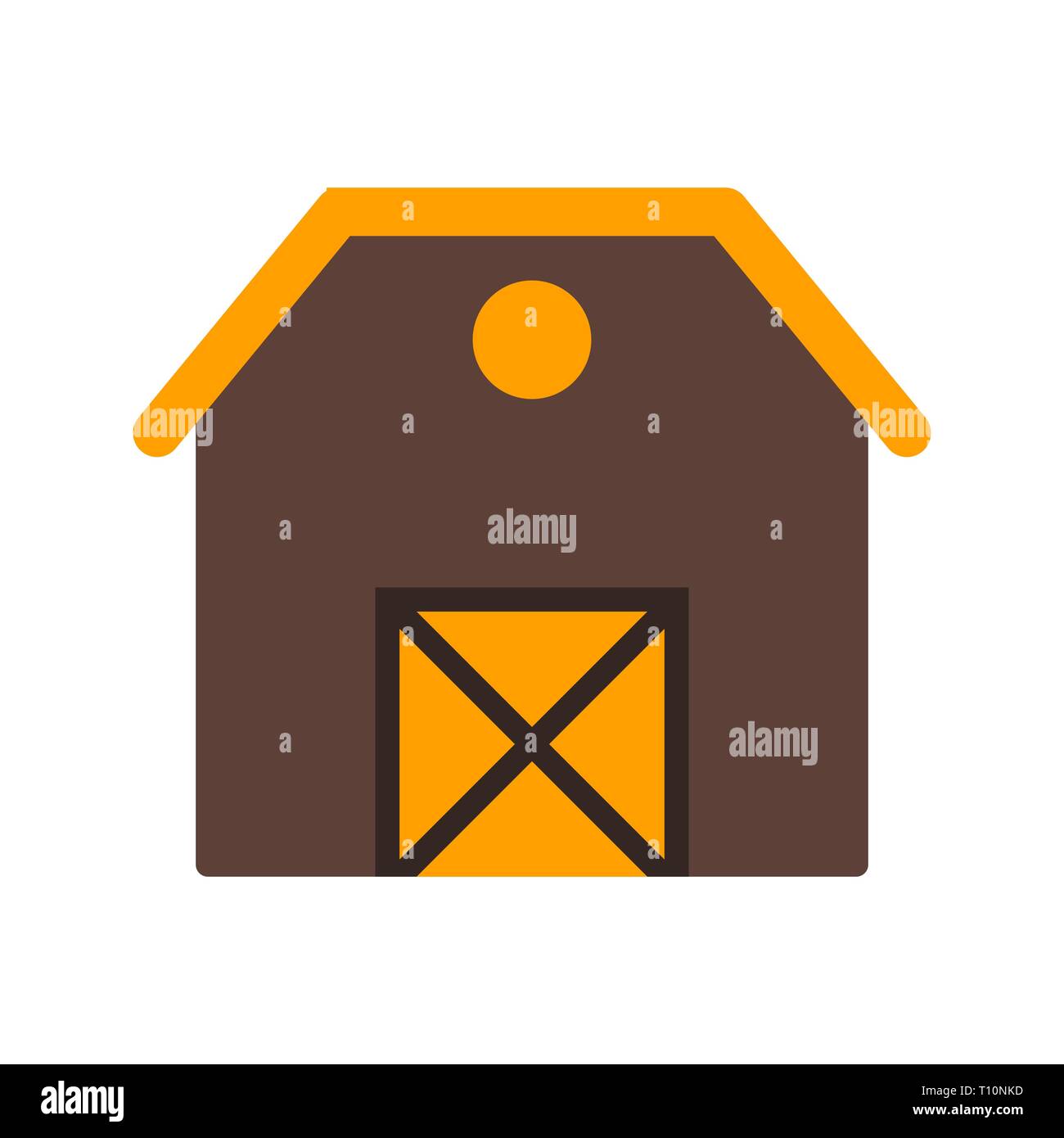Illustration Barn Icon Stock Photo - Alamy