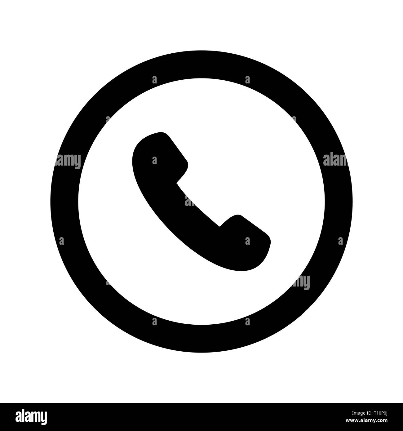 Vector Telephone Road Sign Icon Stock Photo - Alamy