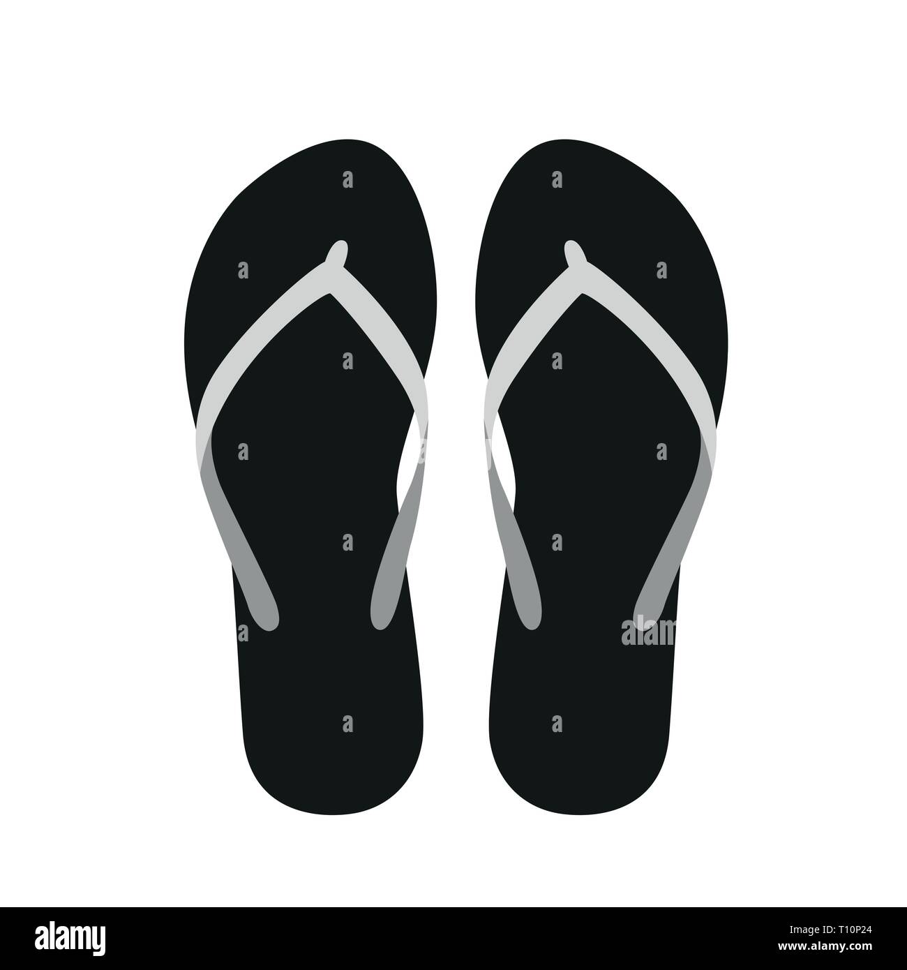 flip flops simple pictogram isolated on a white background vector ...