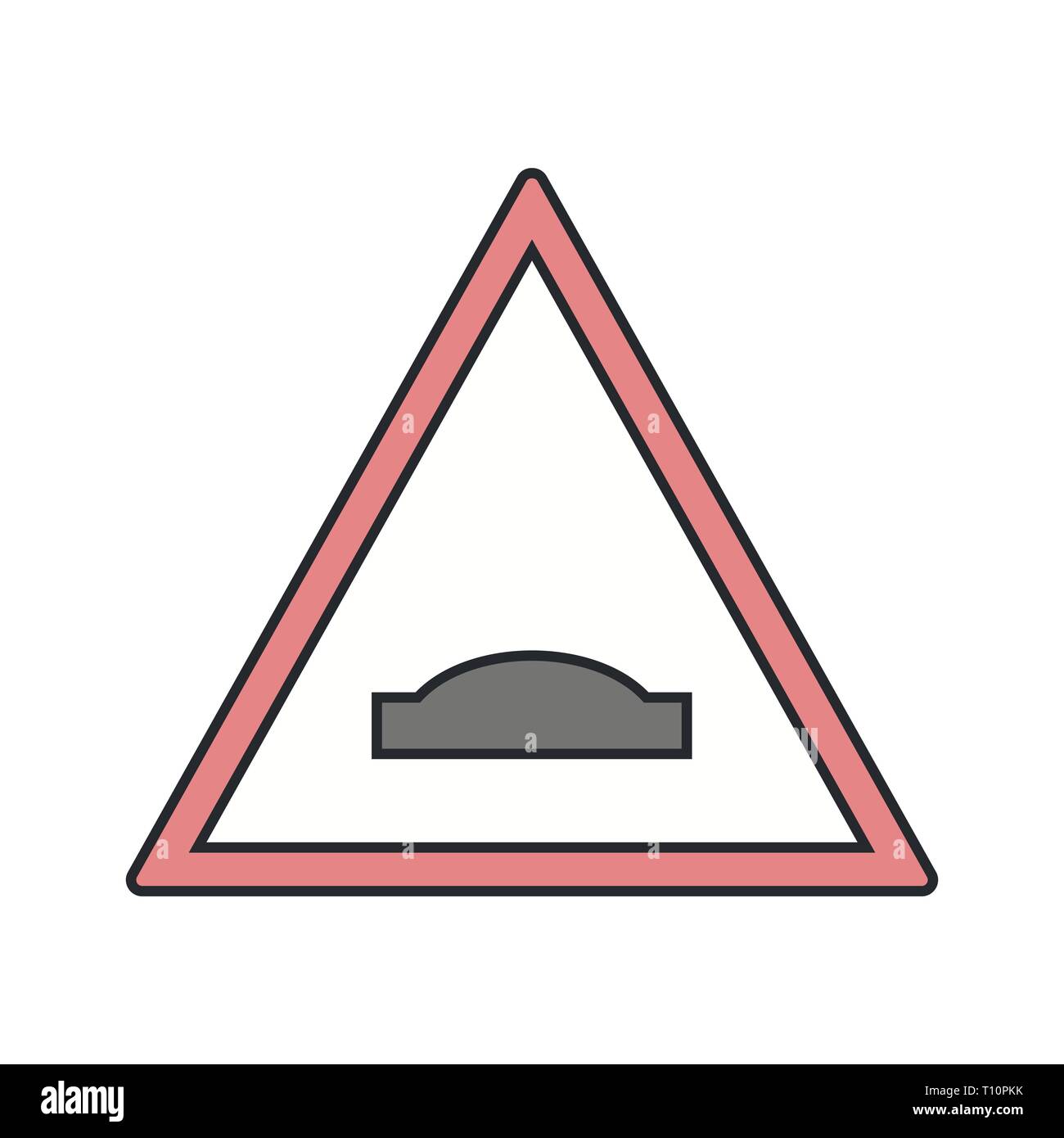 Illustration Hump bridge Road Sign Icon Stock Photo - Alamy