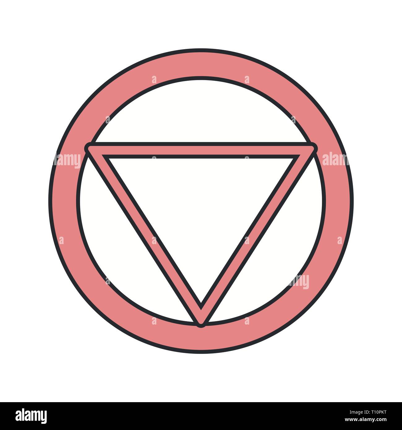 Illustration Distance to stop Road Sign Icon Stock Photo - Alamy