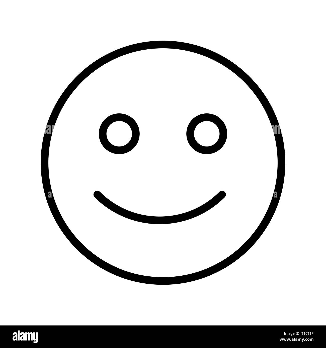 Illustration Happy Emoticon Icon Stock Photo - Alamy