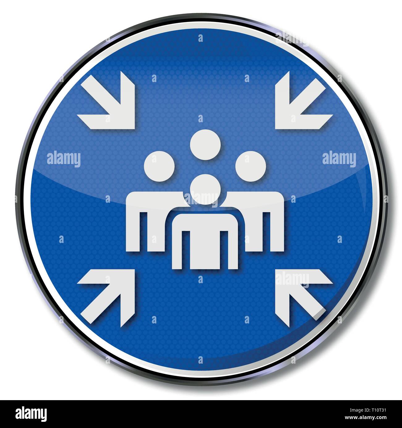 Assembly point, teamwork and fair Stock Vector