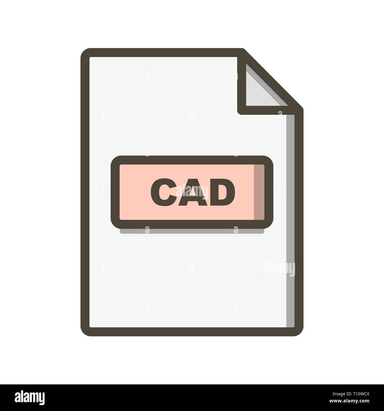 Illustration CAD Icon Stock Photo - Alamy