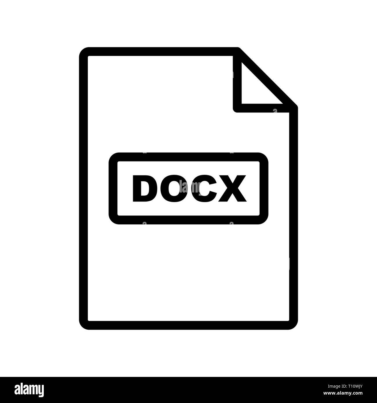 Illustration DOCX Icon Stock Photo - Alamy